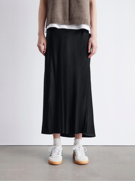& Other Stories Dresses & Skirts - Paris Atelier & Other Stories Black Satin Slip Skirt Size 0 Midi
